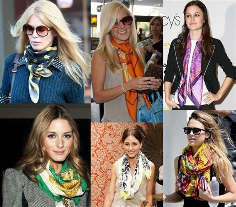 celebrities wearing hermes scarf.